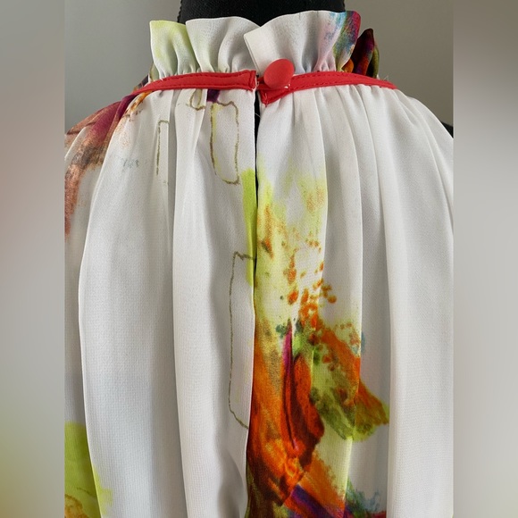 Women’s Chetta B Beautiful Sleeveless Multi-Color Maxi Dress, Size 10 - Picture 4 of 6